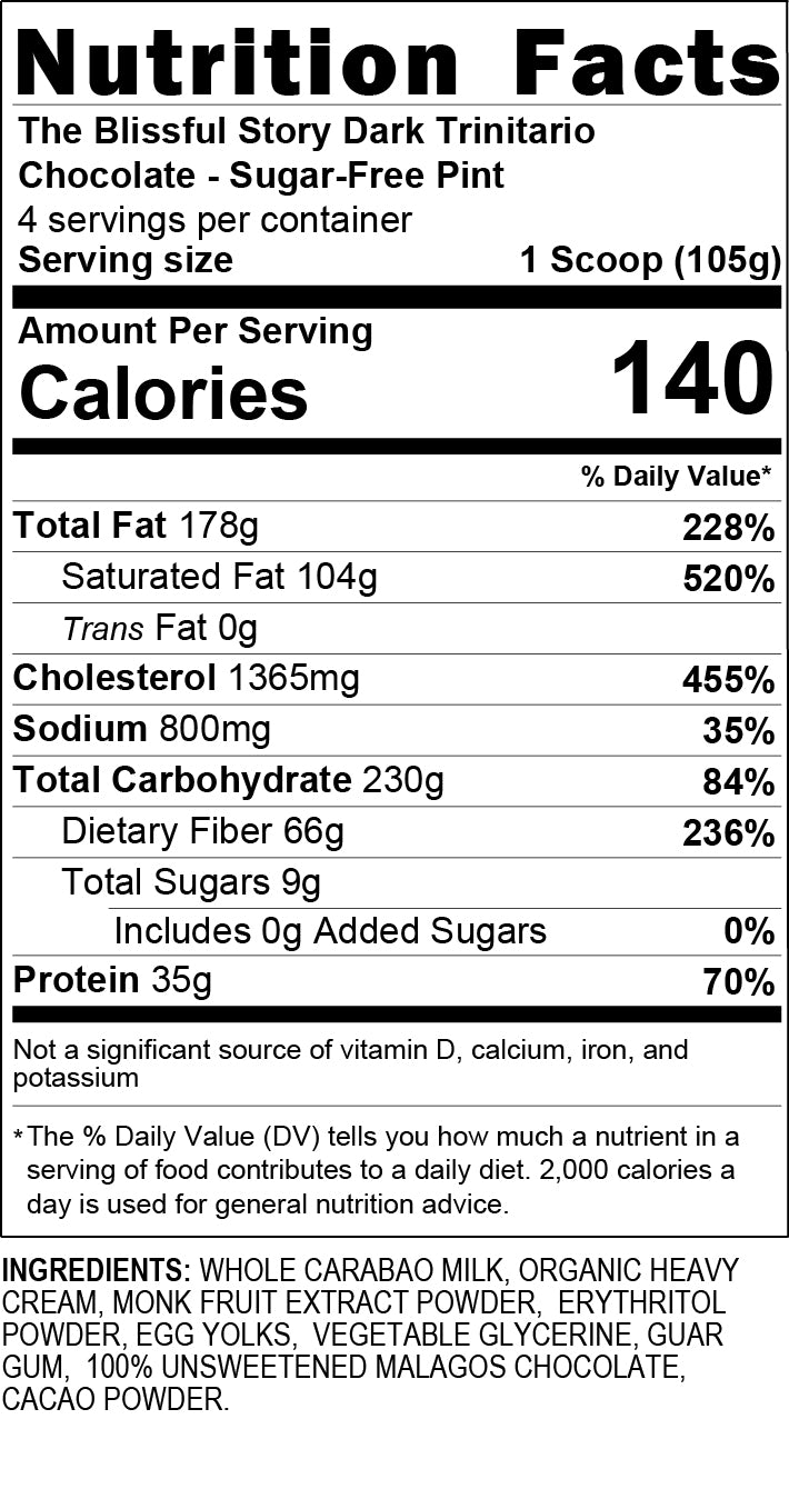 Dark Trinitario Chocolate - Sugar-Free